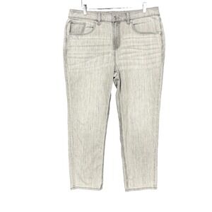 Chicos Jeans Womens 2 12‎ Grey Light Wash Boyfriend Ankle High Rise Stretch